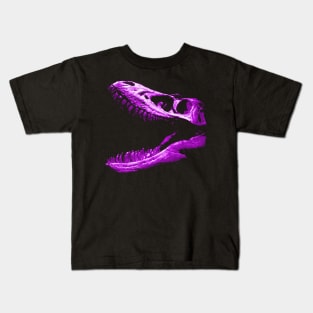 Dinosaur Skull Purple Kids T-Shirt